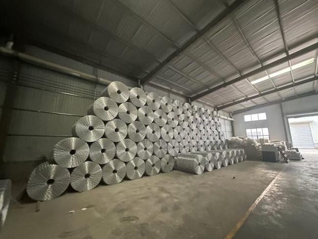 Pipeline reinforced mesh close-up