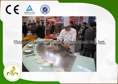 China Beef Mutton Gas Teppanyaki Grill , Commercial Griddle Plates For Gas BBQ for sale