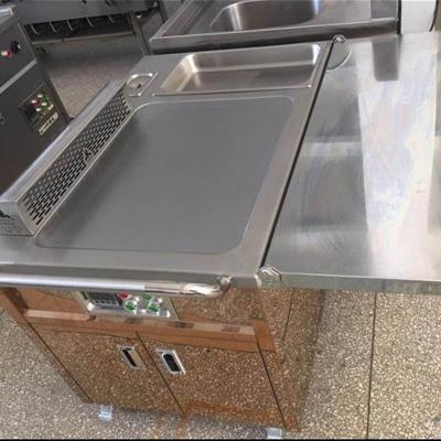 中国 商業レストラン装置のガス/誘導の電気グリドルはTeppanyakiの移動式テーブルを焼く 販売のため
