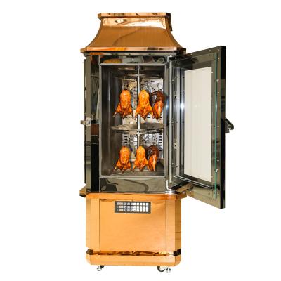 China S/S Electric Duck Chicken Rotisserie Grill Machine Vertical With Glass Door for sale