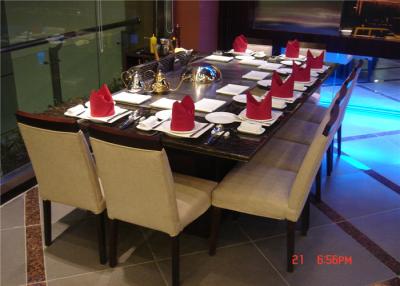 中国 ホテル/レストランのための8つの座席長方形のTeppanyakiのグリルのテーブル 販売のため