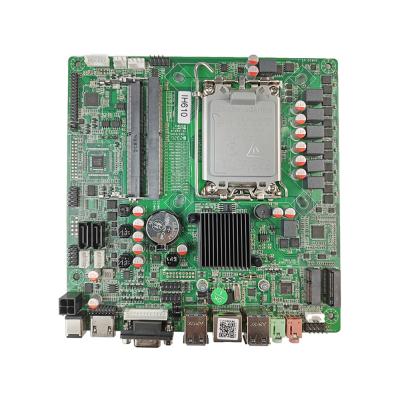 China PCWINMAX H610 Mini ITX LGA 1700 placa base industrial DDR4 soporta procesadores centrales de 12a generación placa base en venta