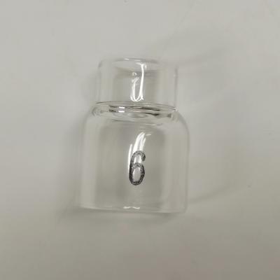 China UPPERWELD 53NQ60-6 Clear Glass Nozzle for Tig Welding Torch Customized Support OEM for sale