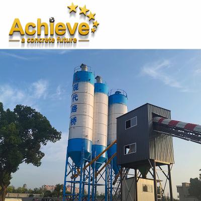 China HZS90 Stationary Mini Mobile Concrete Batching Plant 178kw 4m for sale