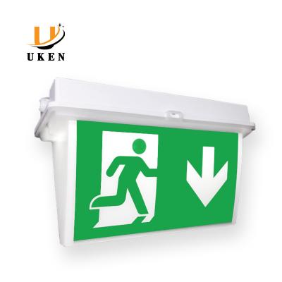 China Ceiling Recessed Battery Operated Exit Signs LED Fire Emergency Lighting Exit Box for sale