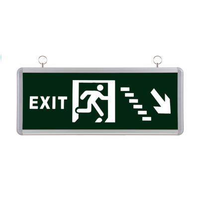 China Indoor Emergency Exit Light Hanging Double Face Electric Battery Backup Light for sale