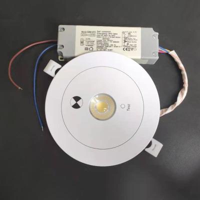 China Ceiling Recessed Emergency Downlight Round Lithium Battery LED Spot Down Light for sale