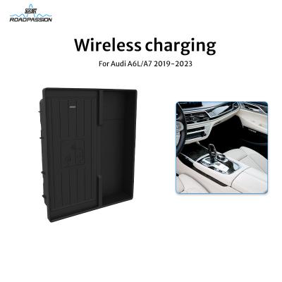 China Car Phone Mini Fast Wireless Charging Pad Special For Audi A6L A7 2019-2023 for sale