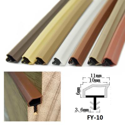 China High Resilience Wooden Door Seal Strip Door Weather Stripping White Color 10*6mm for sale