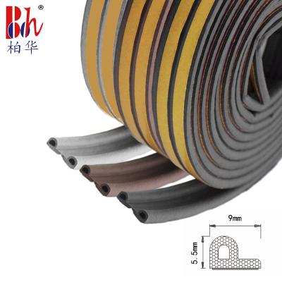 China 9x5.5mm EPDM Rubber Seals P Shape Weatherstrips For Door And Window for sale