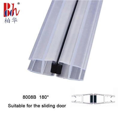 China 10mm 180° PVC Magnetic Shower Door Strip With Aging Resistance for sale