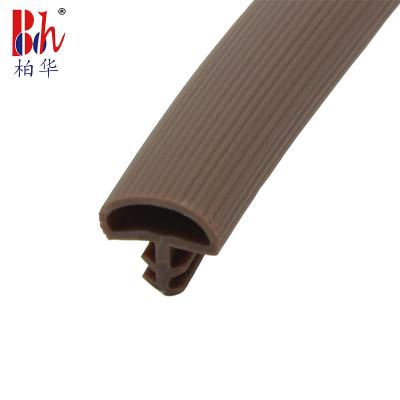 China Non Toxic Wooden Door Seal Strip PVC Rubber D Shape Weather Stripping for sale
