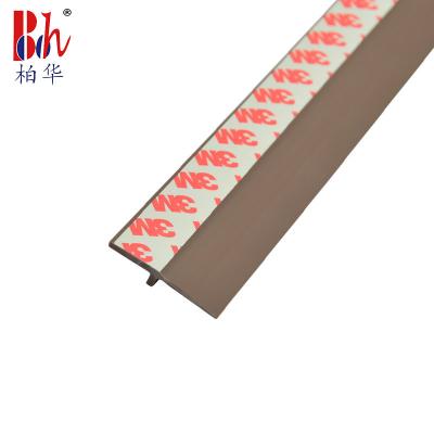 China Co - Extruded Brown Pvc Door Bottom Seal With 3M Self - Adhesive Tape Garage Door Weather Stripping for sale