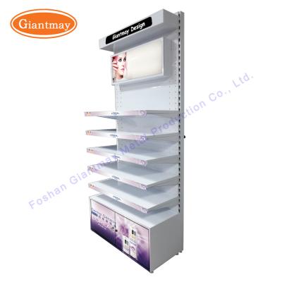 China Cosmetics Store Makeup Floor Stand Showy Beauty Display Rack for sale
