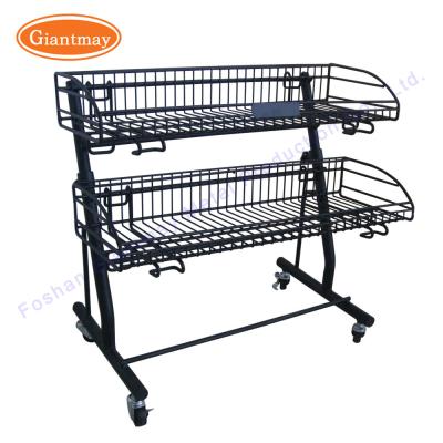 China Countertop Metal Stands Wire Mesh Baskets Tabletop Display for sale