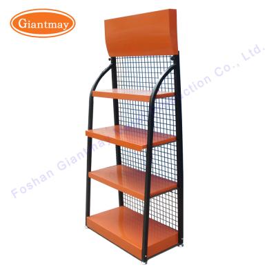China Retail Bottle Lubricant Stand Metal Oil Display Rack for sale