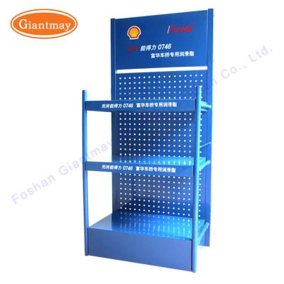 China Gas Metal Rack Mobil Oil Retail Bottle Display Stand for sale