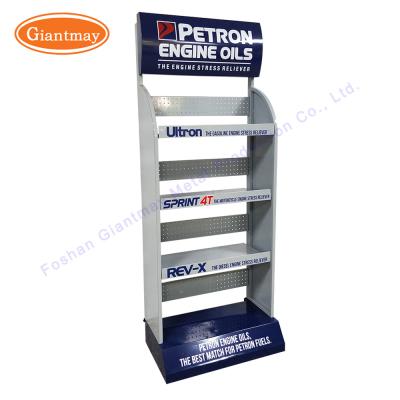 China Lubricating Bottle Iron Rack Engine Stand Oil Display for sale