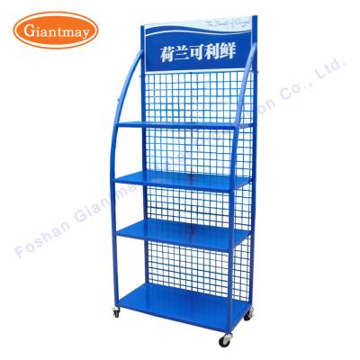 China Wire Grid Back Haing Metal Shop Shelving Display Shelving for sale