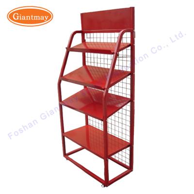 China Metal Retail Store Floor Shelf Pillow Display Stand for sale