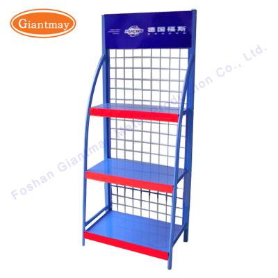 China Lubrication Oil Merchandise Wire Mesh Display Racks Shelving for sale