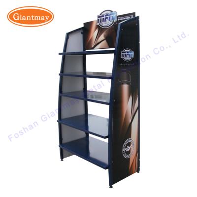 China New 5 Tiers Floor Standing Bottle Rack Display Stand for Oil for sale