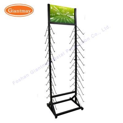 China Double sided Ceramic Wood Panel Rack Tile Display Stand for sale