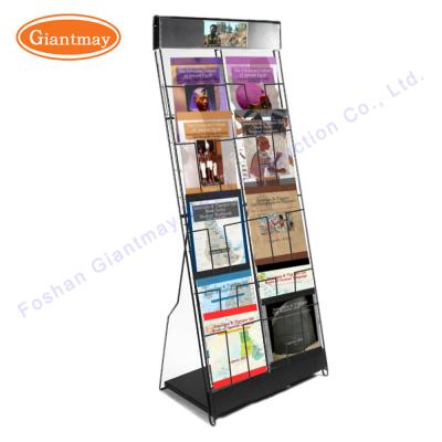 China Floor Stand Journal Display Commercial Magazine Rack for sale