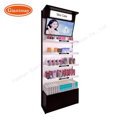 China Makeup Nail Polish Storage Cosmetics Display Stand With Lights for sale