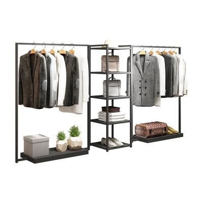 China Stainless Steel Cloth Display Stand For Shop Decorative Boutique Pipe Clothing Rack for sale