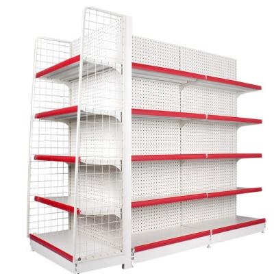 China Beverage Display Racks Stand Canteen Convenience Store Single Sided Gondola Shelving for sale