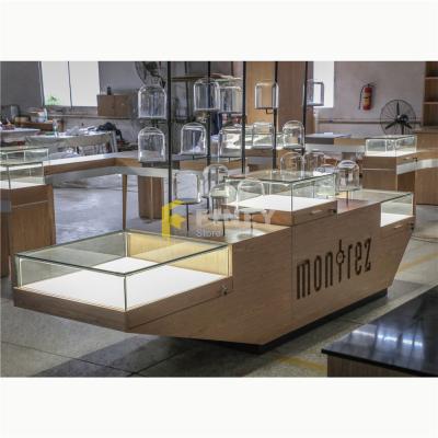 China Retail Jewelry Display Fixtures Decoration Design Glass Metal Cabinet Commercial for sale
