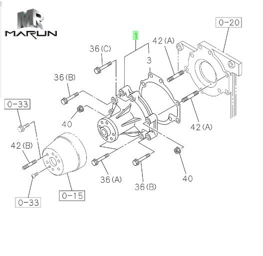 Genuine Engine Parts Engine Water Pump for 4HK1 Diesel Engine