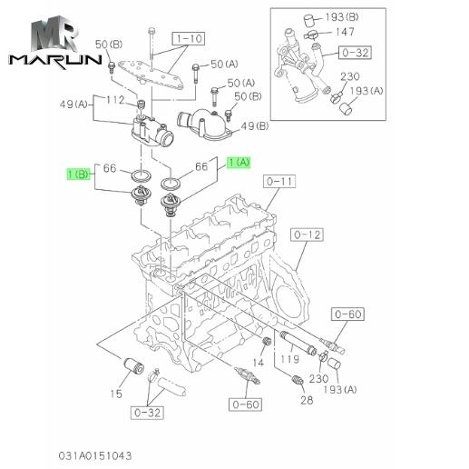 Isuzu Genuine Engine Thermostat for Engine 4HK1