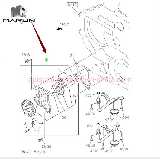 Genuine Engine Part Engine Oil Pump for 4HK1/6HK1