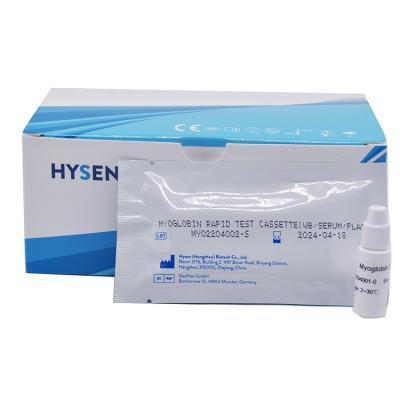 China Online Technical Support One Step Myoglobin Rapid Diagnostic Kit for Cardiac Marker for sale