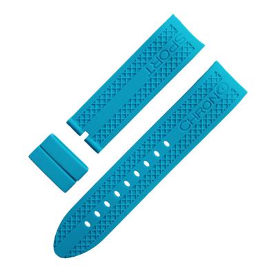 China Silicone Rubber 22mm Adjustable Watch Strap Flexible For Wristwatches for sale