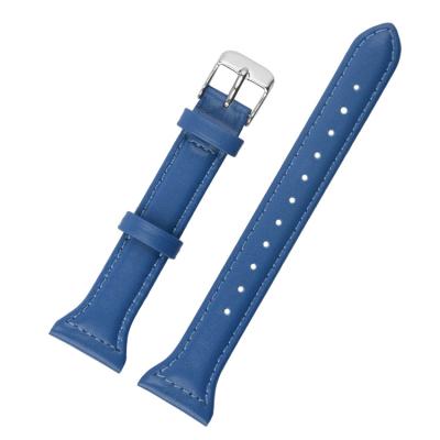 China OEM Genuine Leather Watch Strap , 22mm Leather Watch Band Custom Shape for sale