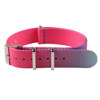 China 18mm Nylon Fabric Strap , Ombre Women Watch Band for sale