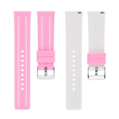 China OEM No Deformation 22mm Silicone Rubber Watch Strap Bands For Women for sale