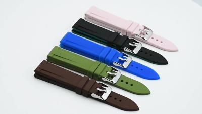 China 4 Colors 20mm Quick Release Silicone Watch Band Strap for sale