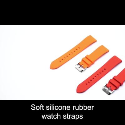China ROHS Quick Release 20mm Silicone Rubber Smart Watch Strap for sale