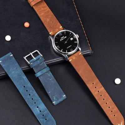 Chine 16 - 28mm courroie de ceinture de montre de suède de 2 morceaux avec le logo de TTO à vendre