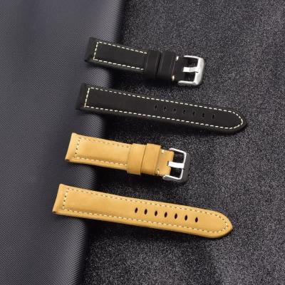 China 22mm 2 Piece Leather Buckle Strap OEM ODM Available for sale