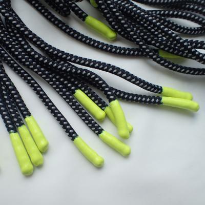 China Shiny Silicone Ends Polyester Fibers 90cm Braided Silk Cord for sale