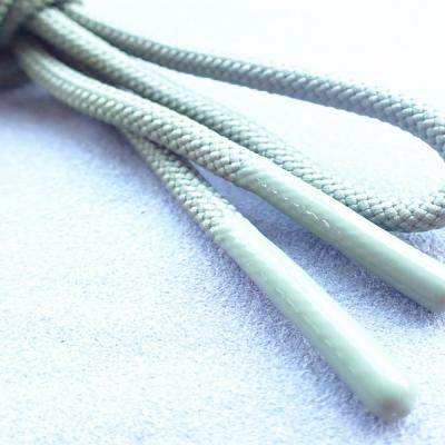 Китай Шнур Drawstring полиэстера 4.5mm моды толстый с подсказками силикона продается