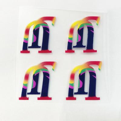 China Shiny Silicone Heat Transfer Label 3D Silicone Patch For Sportswear for sale