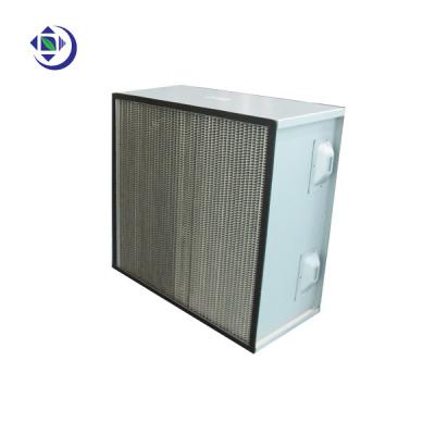 China Class H14 Two Handles Box Type Hepa Air Filter With Alminum Foil for sale