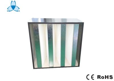 China Compressed Hepa V Bank Filter Aluminum / Pastic Material For Air Conditioning System for sale