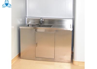 China Durable Hospital  Wash Tank, Single Bowl Free Standing Washbasin Cabinet for sale